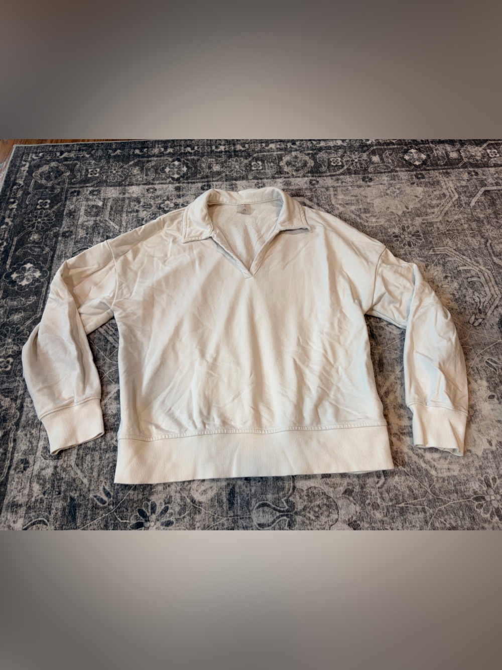 CALIA by Carrie Underwood Cream Collared Half-Zip Sweatshirt